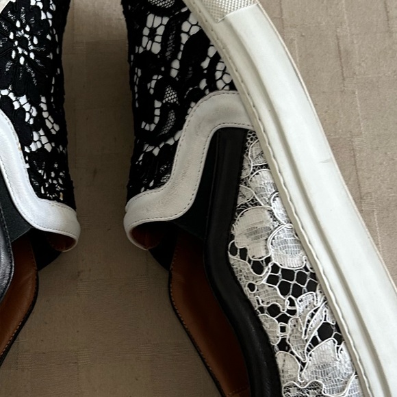 Givenchy Leather with Lace Overlay Slip On Sneakers - Picture 14 of 14